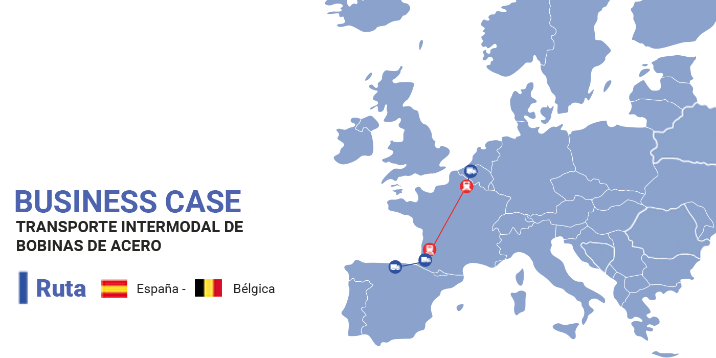 Transporte Intermodal España-Bélgica de Bobinas de Acero: Caso Sacytrans