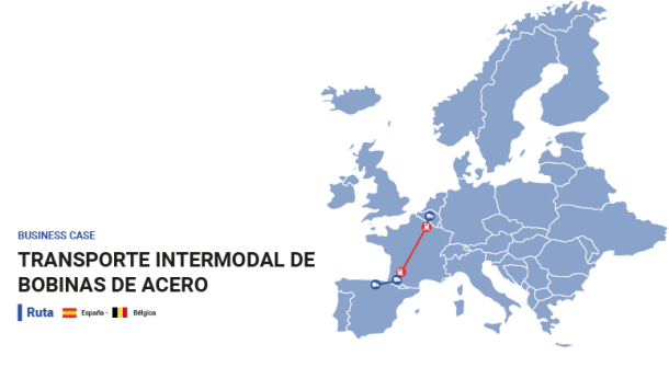 Transporte Intermodal España-Bélgica de Bobinas de Acero: Caso Sacytrans